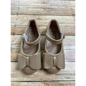 Pipperdoodles Gold Bow Shoes Size 27 (US 8.5)